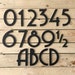 6 inch Art Deco House Numbers Letters 