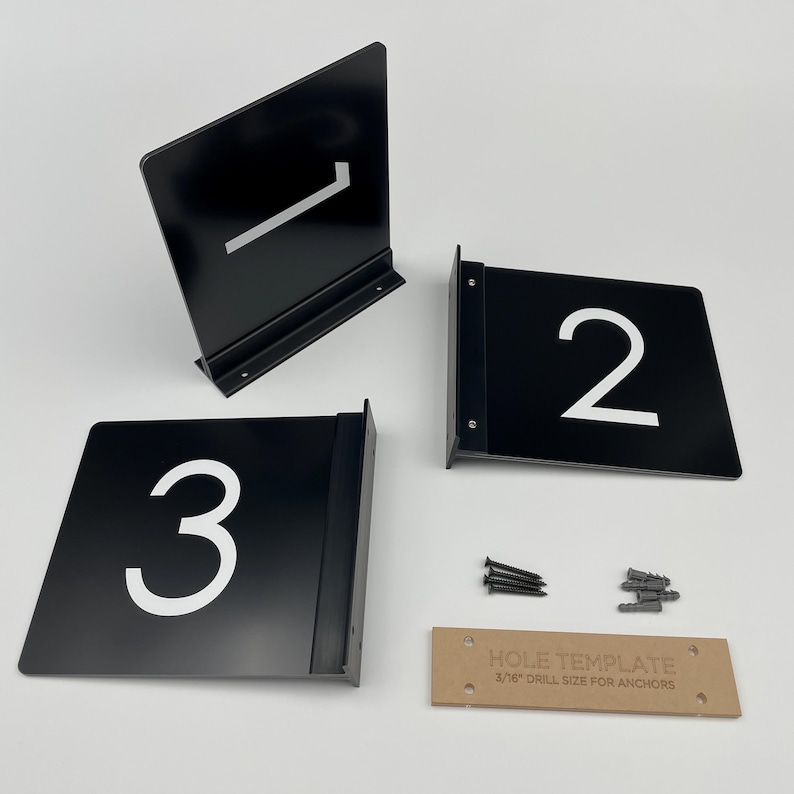 Projecting Hallway Sign Number Set of Projecting Room Number Signs - Black - Etsy