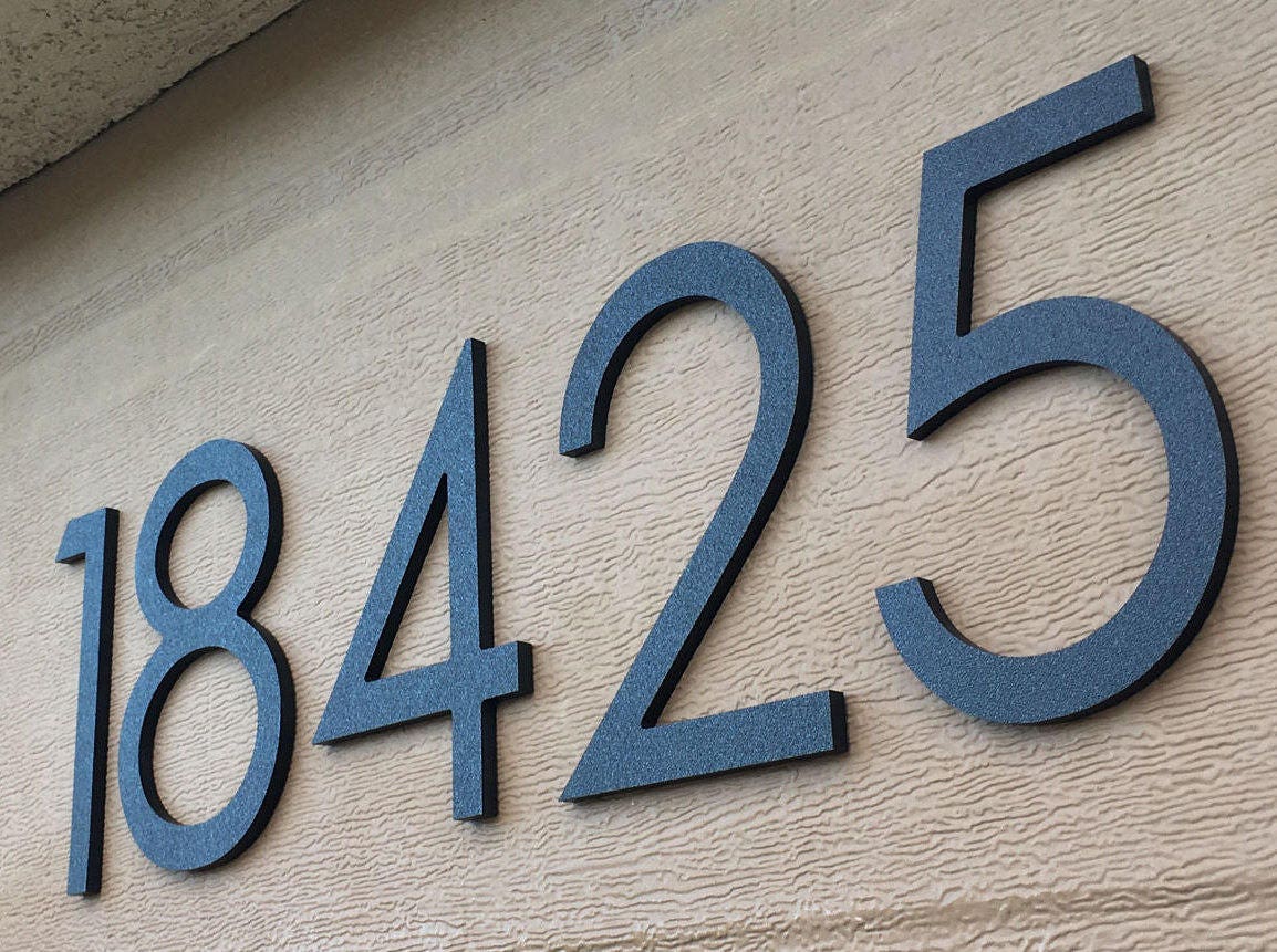 5 inch Modern Numbers Letters for doors houses Etsy