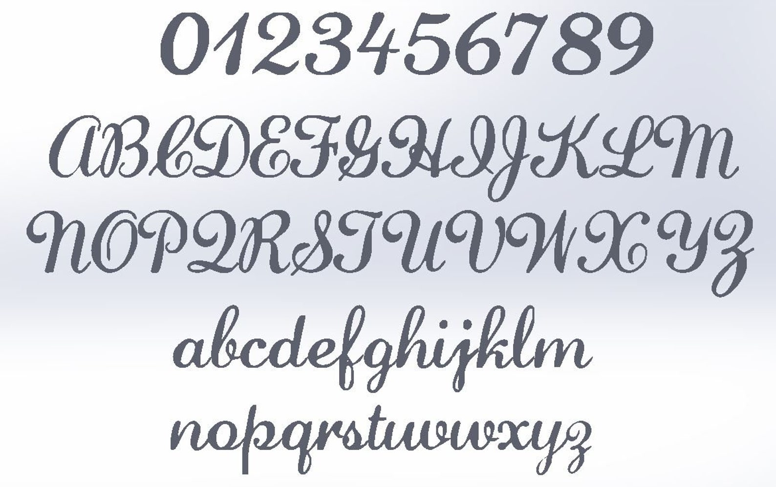 Large Colonial Cursive House Numbers Etsy