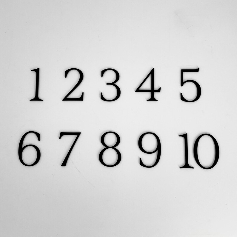 Number 2 Clean Out 3 Inch Modern Serif Numbers With Glue; Cut-out Acrylic - Etsy