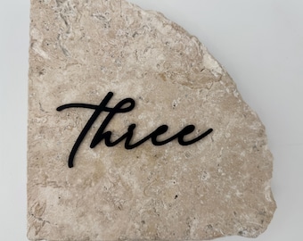 Cursive Elegant Table Number Cut-Out SET with GLUE