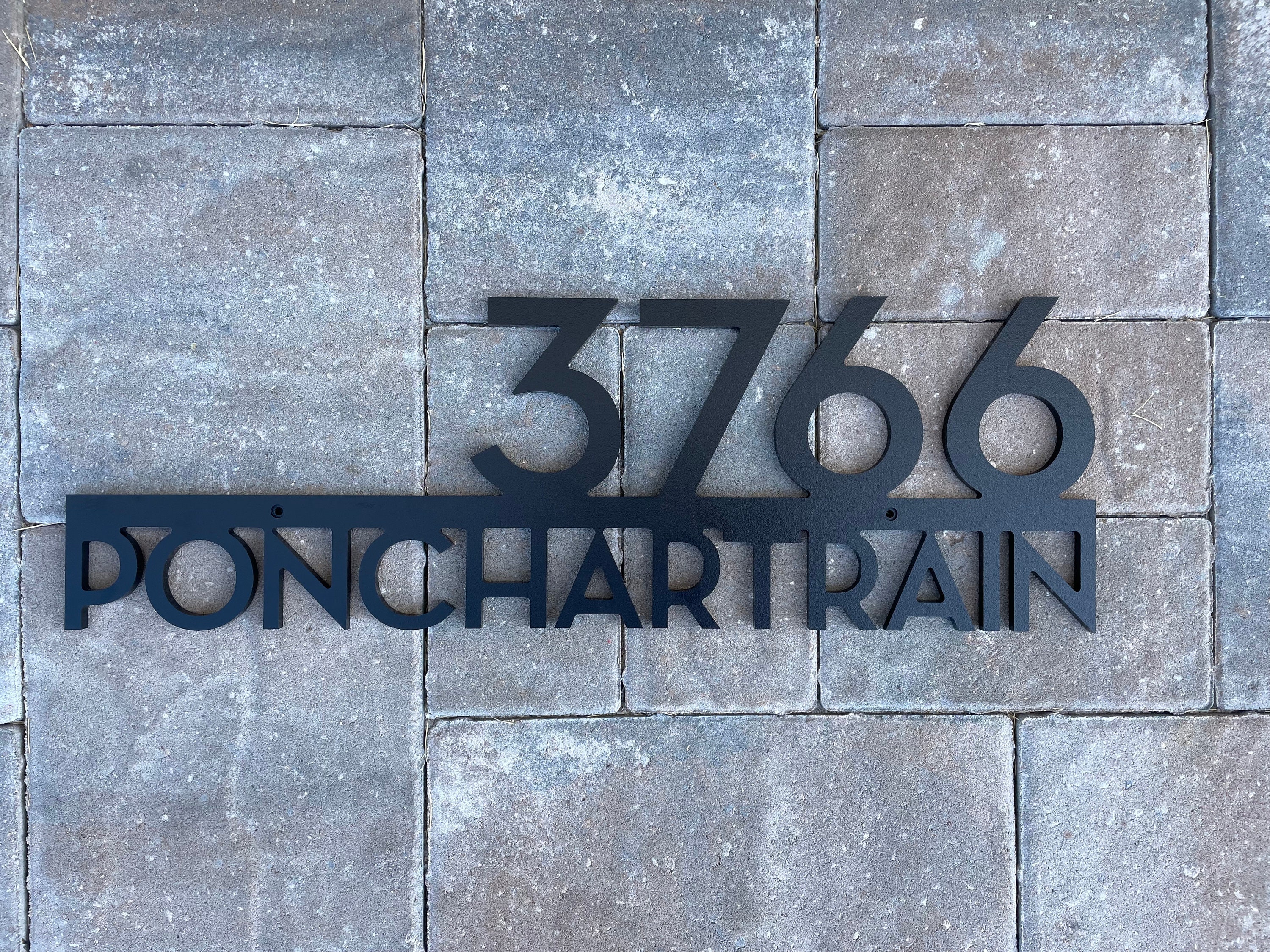 Large Size Contemporary House Number Street Address Sign - Etsy