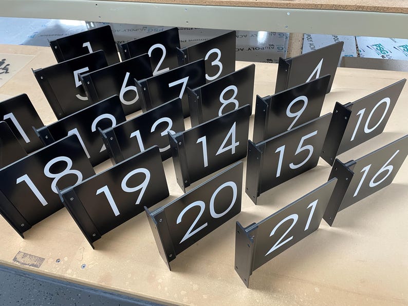 Projecting Wall Sign Numbers Set of Projecting Room Number Signs - Black - Etsy