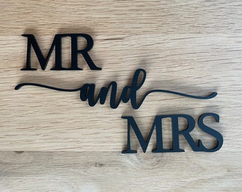 Wedding Sign Cut-Outs Small Cursive/ Print; Acrylic