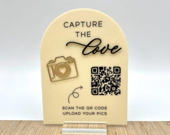 Compartilhamento de fotos de casamento, upload de sinal de código QR