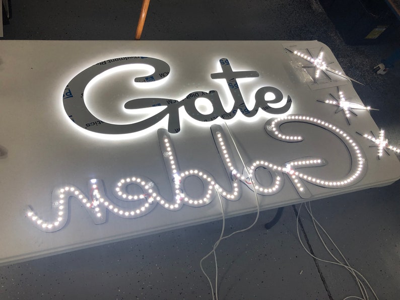 Custom LED Backlit Sign, Words or Logo - Etsy Ireland