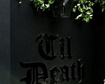 Til Death Wedding Acrylic Cut-Out Letters with sticker back