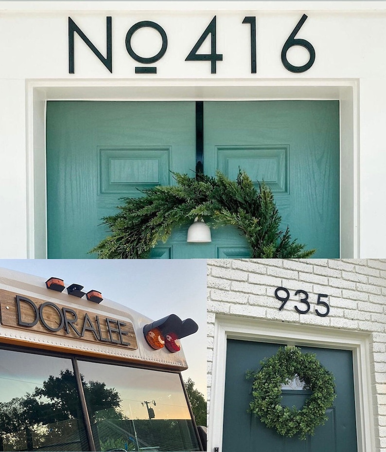 6 inch Modern House Numbers and Letters image 4