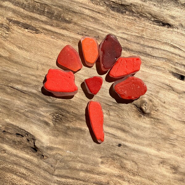 Ruby Red Sea Glass - Etsy
