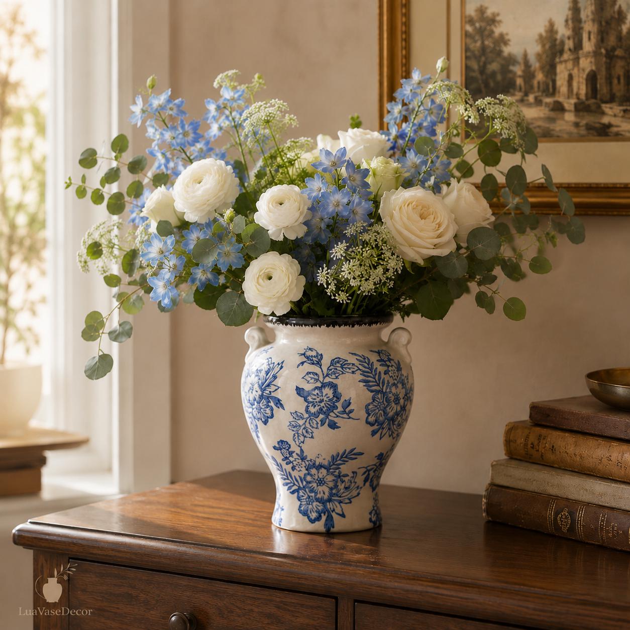 Antique French Blue Vase - Etsy