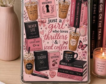 Capa rosa para Kindle | Capa para Kindle para leitores de suspense | Amantes de livros de mistério | Decoração para suspense psicológico | Capa para Kindle | PDF