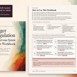 Anger Regulation Workbook, Nervous System Reset Tools | Printable Fillable PDF Digital Download image 6