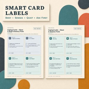 Anxiety Coping Cards for Kids & Teens, Emotional Regulation Toolkit | Printable Fillable PDF image 5