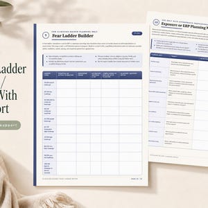 OCD Support Worksheet Pack | Intrusive Thoughts, ERP & Fear Ladder Notes | Printable PDF (Digital Download) image 5