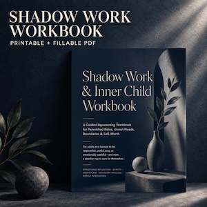 Shadow Work Journal & Inner Child Workbook for Boundaries, Self-Worth and Reparenting | Printable Fillable PDF image 1