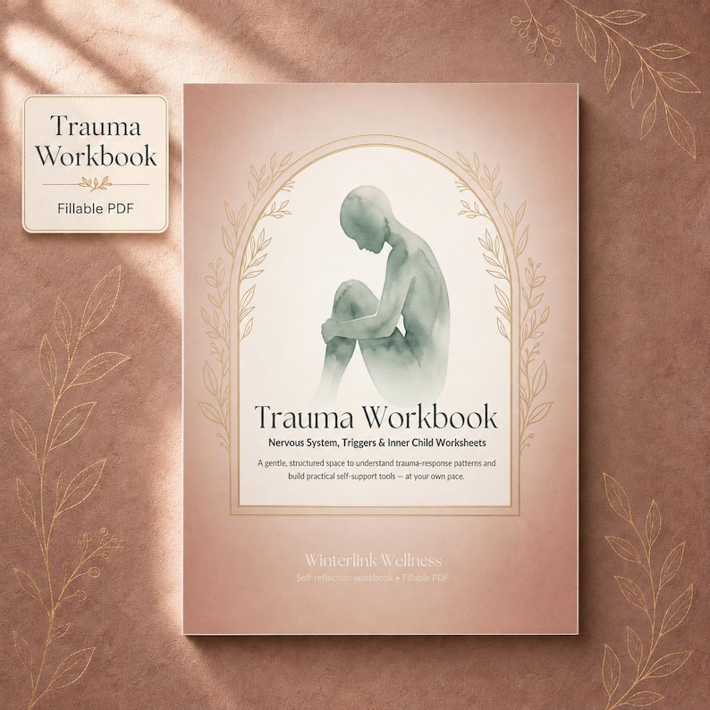 Trauma-Arbeitsbuch (druckbare, ausfüllbare PDF-Datei), Nervensystem, Trigger-Tracker, Inneres Kind & Grenzen (Arbeitsblätter) Bild 1