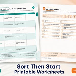 ADHD Planner Printable, Fillable PDF, Brain Dump, Visual Schedule, Executive Function Planner image 4