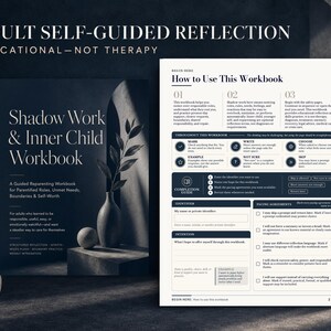 Shadow Work Journal & Inner Child Workbook for Boundaries, Self-Worth and Reparenting | Printable Fillable PDF image 5
