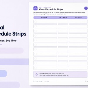 ADHD Planner Printable, Fillable PDF, Brain Dump, Visual Schedule, Executive Function Planner image 6
