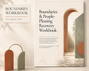 People Pleasing Recovery Workbook for Adults with Scripts and Trackers | Printable Fillable PDF