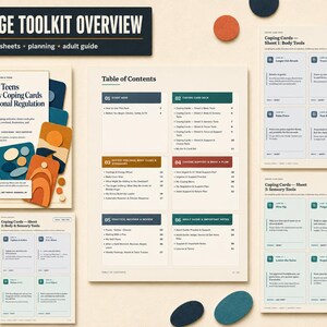 Anxiety Coping Cards for Kids & Teens, Emotional Regulation Toolkit | Printable Fillable PDF image 2