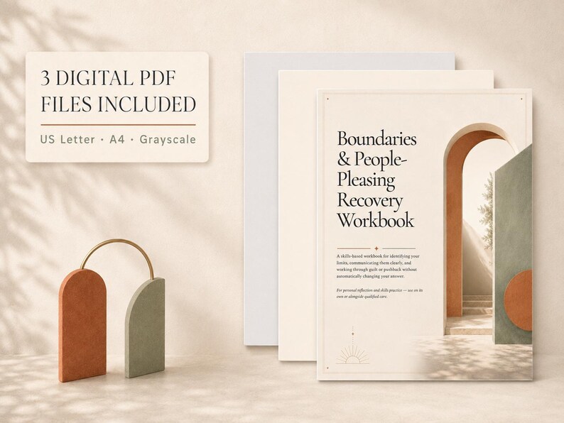 People Pleasing Recovery Workbook for Adults with Scripts and Trackers | Printable Fillable PDF image 8