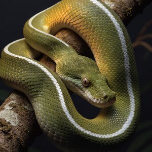 Green Tree Python Owner T-Shirt, Coiled & Cool, Pet Reptile Lover, Herp Life Shirt