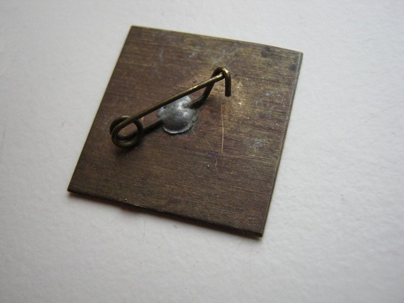 Small vintage soviet pin badge Buratino Pinocchio in acceptable condition