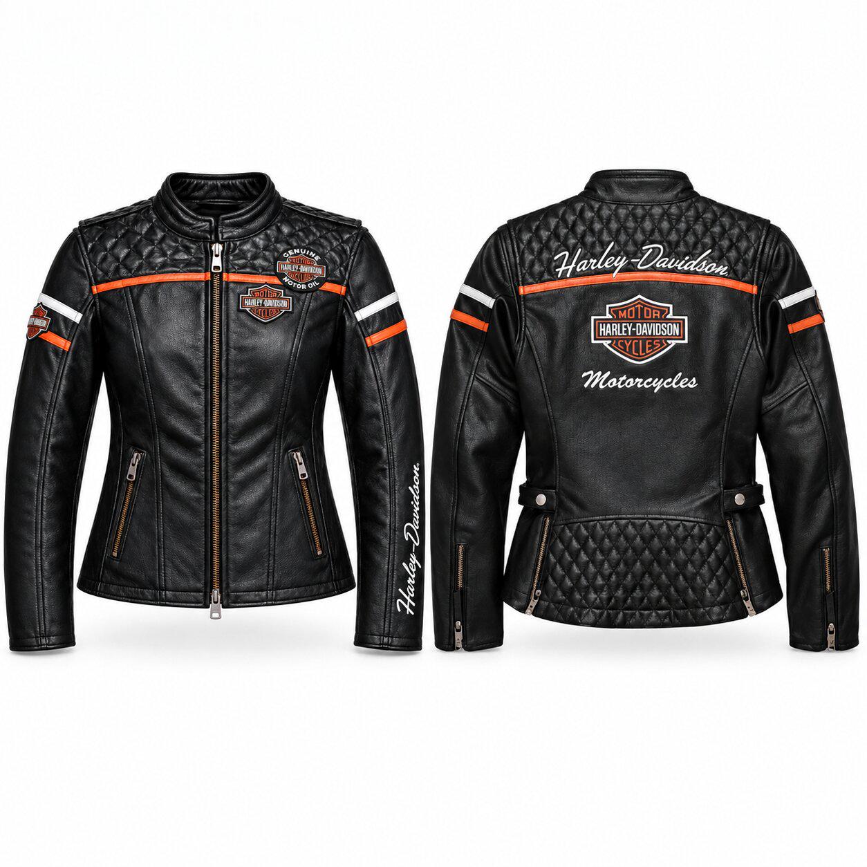 HARLEY-DAVIDSON レディースジャケットMサイズ Harley Davidson Women Leather Jacket - Etsy
