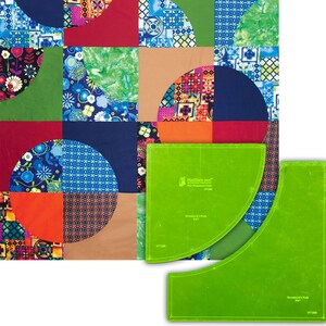Conjunto de 2 plantillas de patchwork Drunkard's Path de Matilda's Own, bloque de 12 pulgadas.