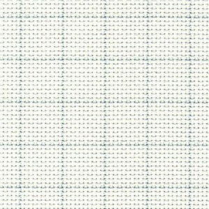 Zweigart Easy Count Aida cloth 14 count 100% cotton. White with wash away grid.