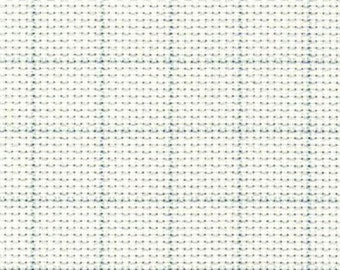 Zweigart Easy Count Aida cloth 16 count 100% cotton. White with wash away grid.