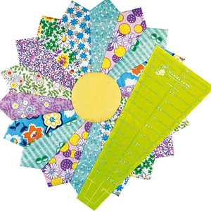 Dresden Plate 10" template set 18 & 22.5 degrees for patchwork quilting. Designed by Matilda's Own