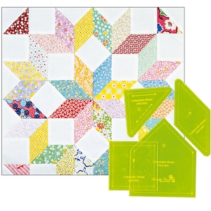 Matilda&#39;sOwn Carpenter&#39;s Wheel Patchwork Quilting Template Set, 4 Schablonen Teile für einen 18&quot;&quot; fertigen Block.&quot;