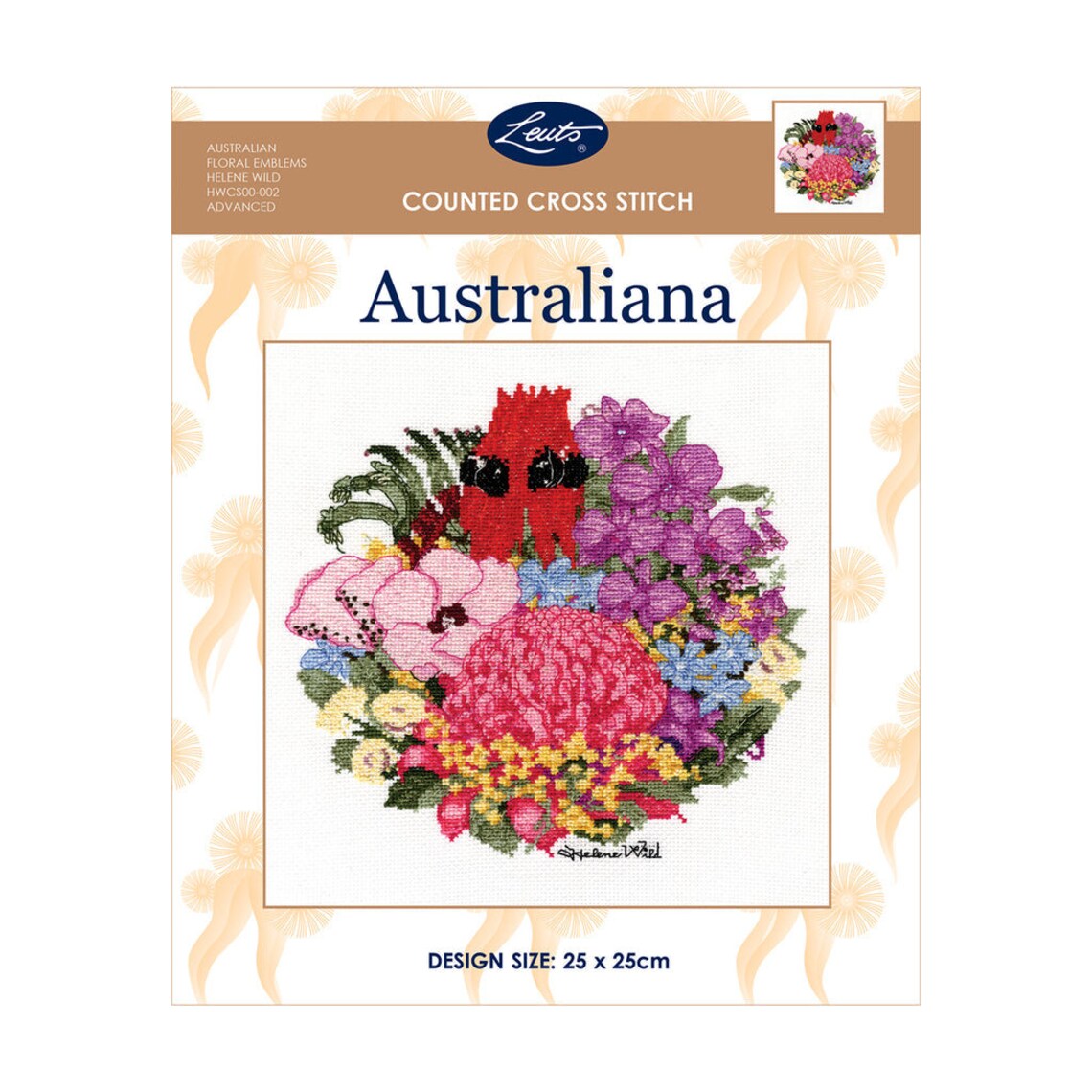 Australian Floral Emblems Cross Stitch Kit by Helene Wild 25 X Etsy