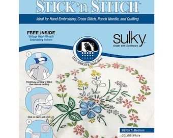 Sulky Stick 'n Stitch Printable Wash-Away, 12 Bogen je 8,5 "x 11" Stickvlies