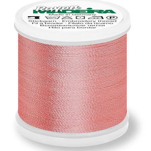 Madeira Rayon 40 machine embroidery thread 1000m spools. 10 pink to red colors