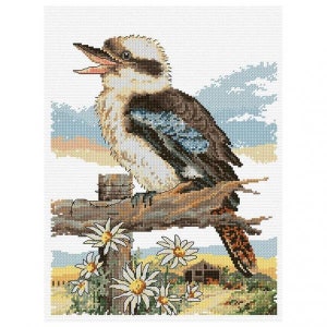 Bushman's Alarm counted cross stitch chart by Fiona Jude for Country Threads, OPTIONAL aida & DMC thread.