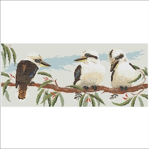 Kookaburra Rendezvous Counted Cross Stitch Kit: Maureen Maguire Design, DMC thread