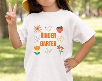 Kindergarten Back to School Shirt, Kids First Day Tee, Youth T-Shirt, Cotton Blend