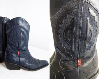 blue denim boots ladies