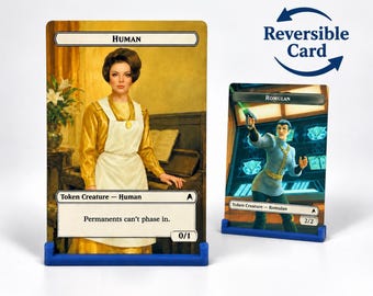 Ficha de Star Trek MTG | Humano/Romulano reversível de alumínio (0/1, 2/2)