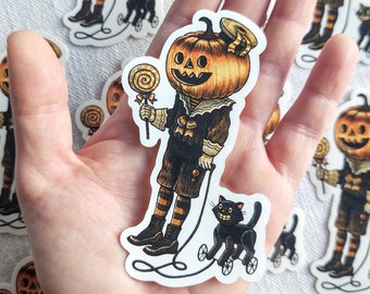 Pumpkin Boy - Vinyl Die-Cut Sticker