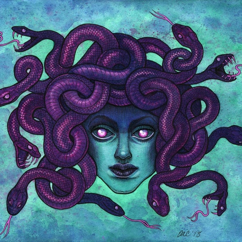 Art Print medusa in England by Nancy Farmer. - Etsy