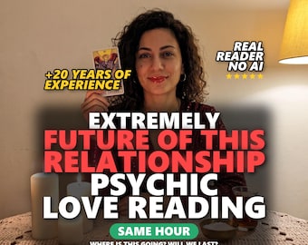 May include: A psychic love reading service advertisement featuring text that reads +20 YEARS OF EXPERIENCE, REAL READER NO AI, EXTREMELY FUTURE OF THIS RELATIONSHIP PSYCHIC LOVE READING, SAME HOUR, WHERE IS THIS GOING? WILL WE LAST? SWIPE FOR MORE.