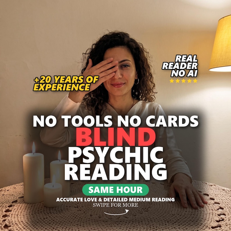 Blind Psychic Reading Same Hour, No Tools No Cards, Accurate Love Reading, Detailed Medium Reading image 1