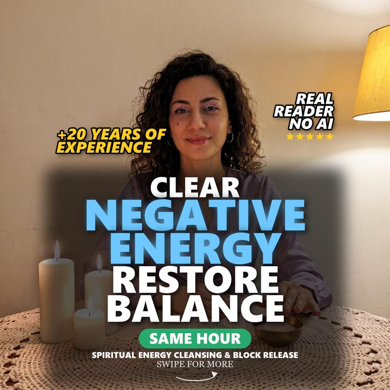 Clear Negative Energy, Restore Balance | Spiritual Energy Cleansing & Block Release | Same Hour Psychic Energy Reading image 1