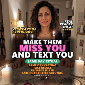 Make Them Miss You and Text You: Obsession Manifestation Ritual, Candle Work for Devotion, Commitment and Coming Back image 1