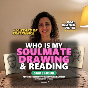 Soulmate Drawing | Who Is My Soulmate? | Psychic Sketch of Your Future Husband or Partner | Soulmate Reading & Drawing | Same Hour image 1